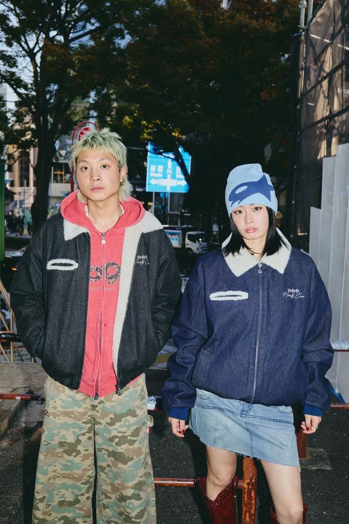 ジャケット・アウター 9090 Bullet Logo Boa Denim Jacket