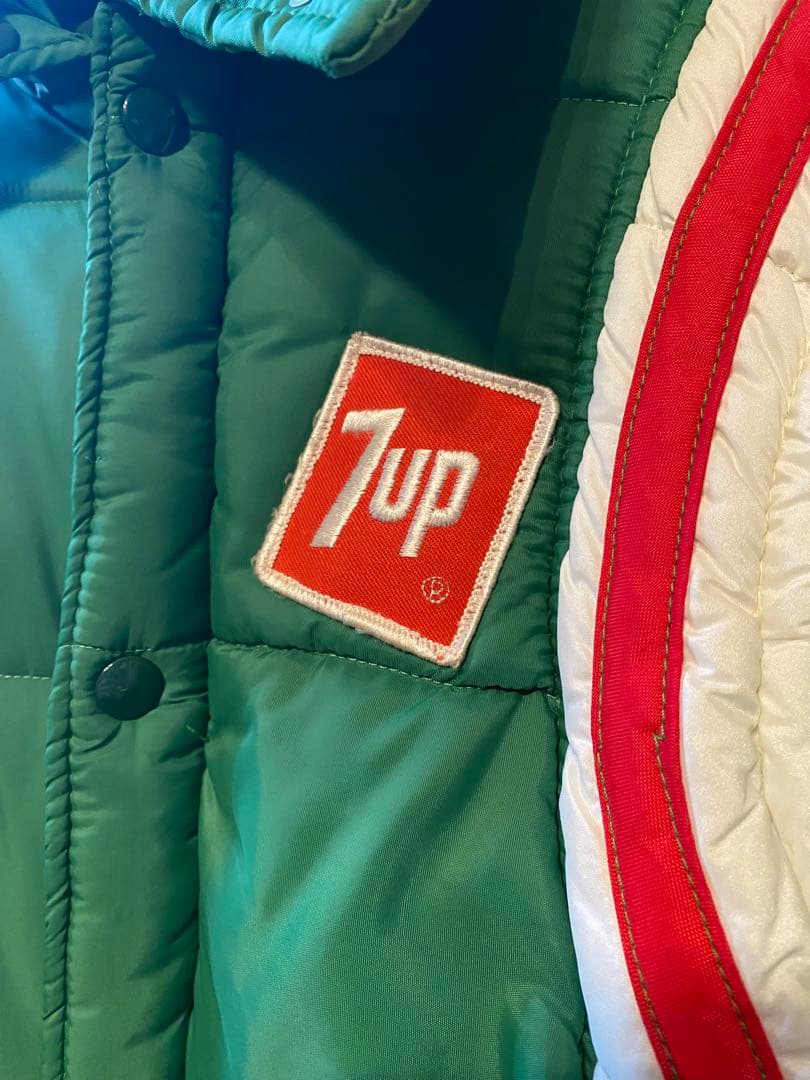 USA製　70’s 7up ダウンジャケット　ベストGreen Lサイズ