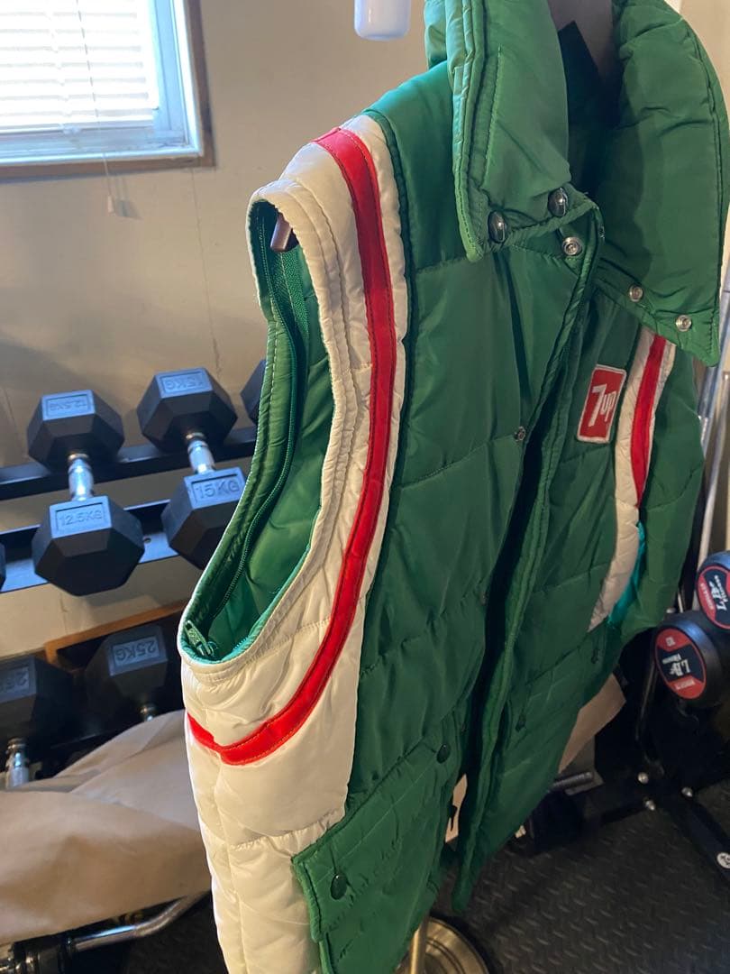 USA製　70’s 7up ダウンジャケット　ベストGreen Lサイズ