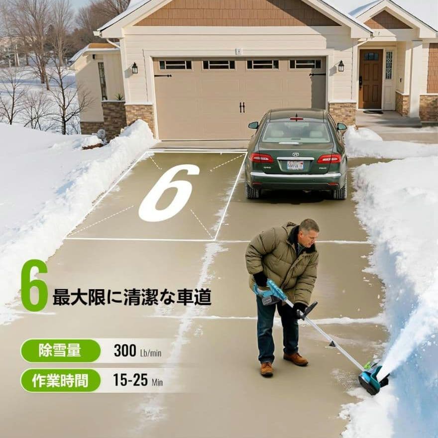 電動除雪機 電動スノーショベル 33cm除雪幅 高さは16cm 投雪距離8M