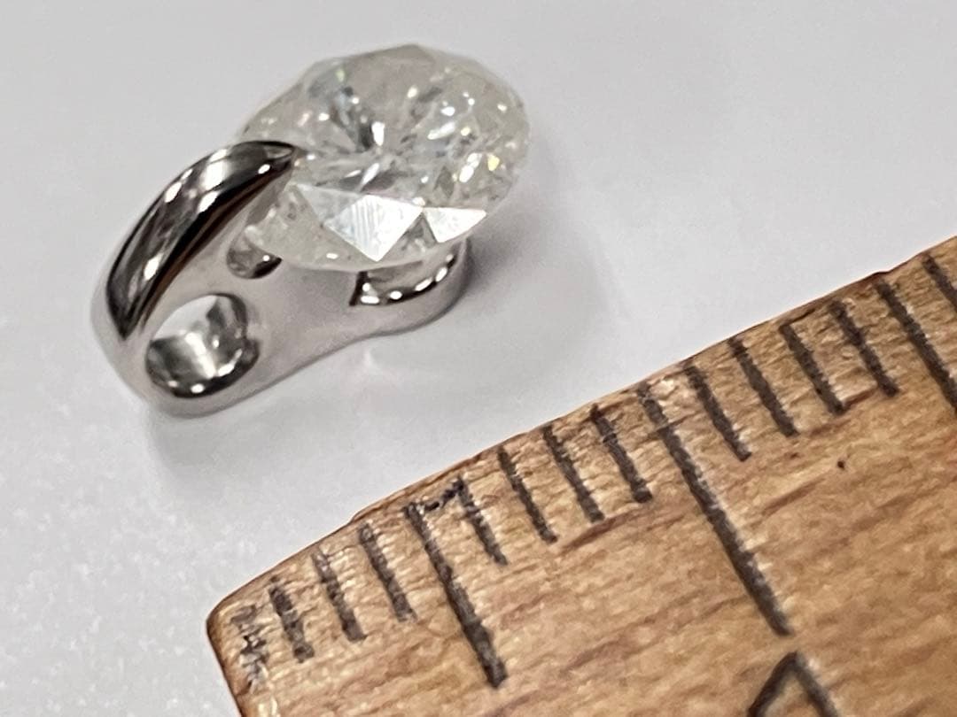 チ*業様 半製品　天然ダイヤモンドチャーム 1.06カラット プラチナ製　TDL