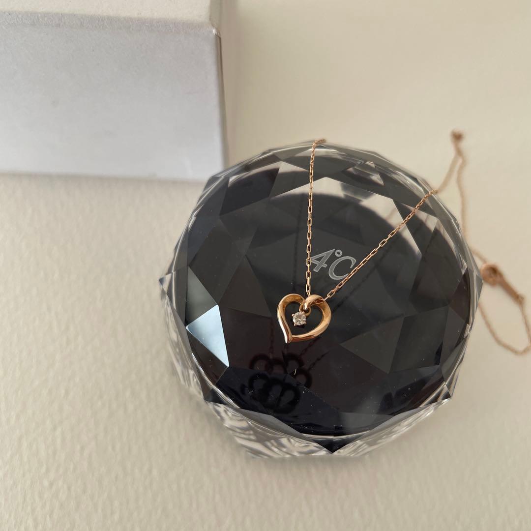 美品【定価3万】4℃ K10ピンクゴールド ネックレス箱無し