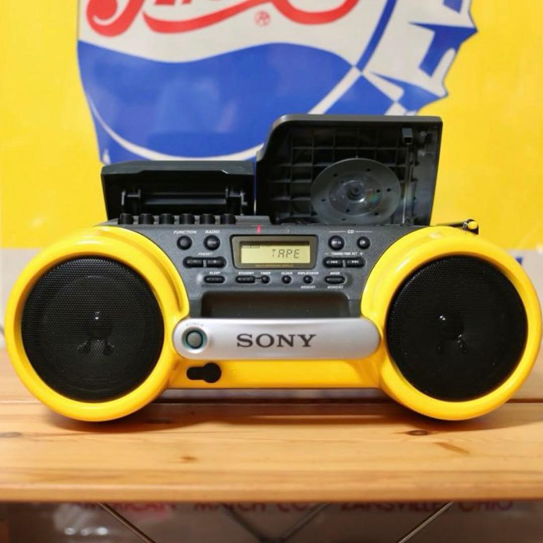 SONY SPORTS CDラジカセ アダプタ付