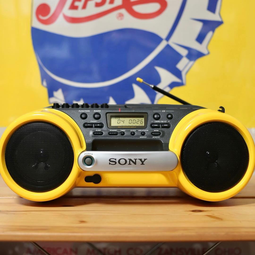 SONY SPORTS CDラジカセ アダプタ付