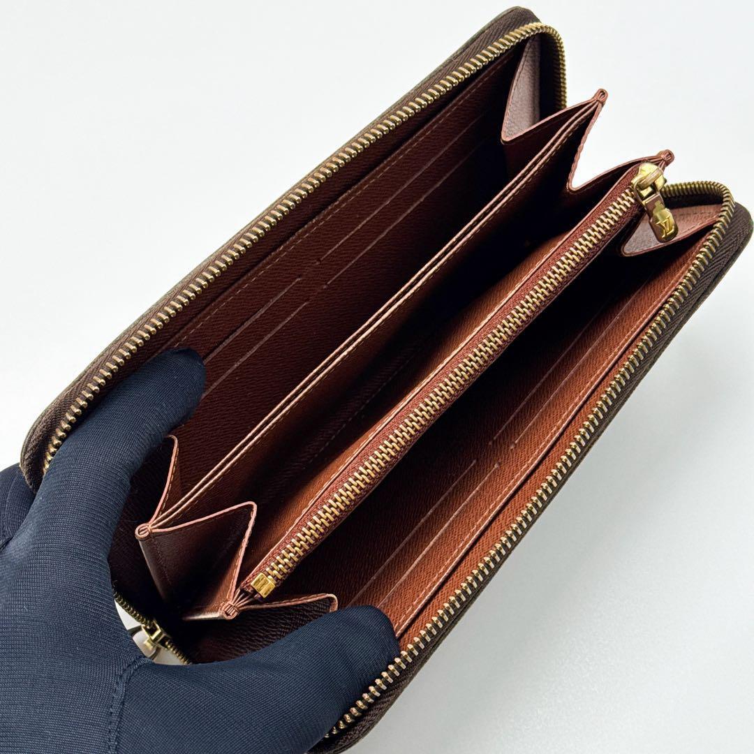 ルイヴィトン モノグラム ジッピーウォレット ブラウン 財布 茶色 ラウンド