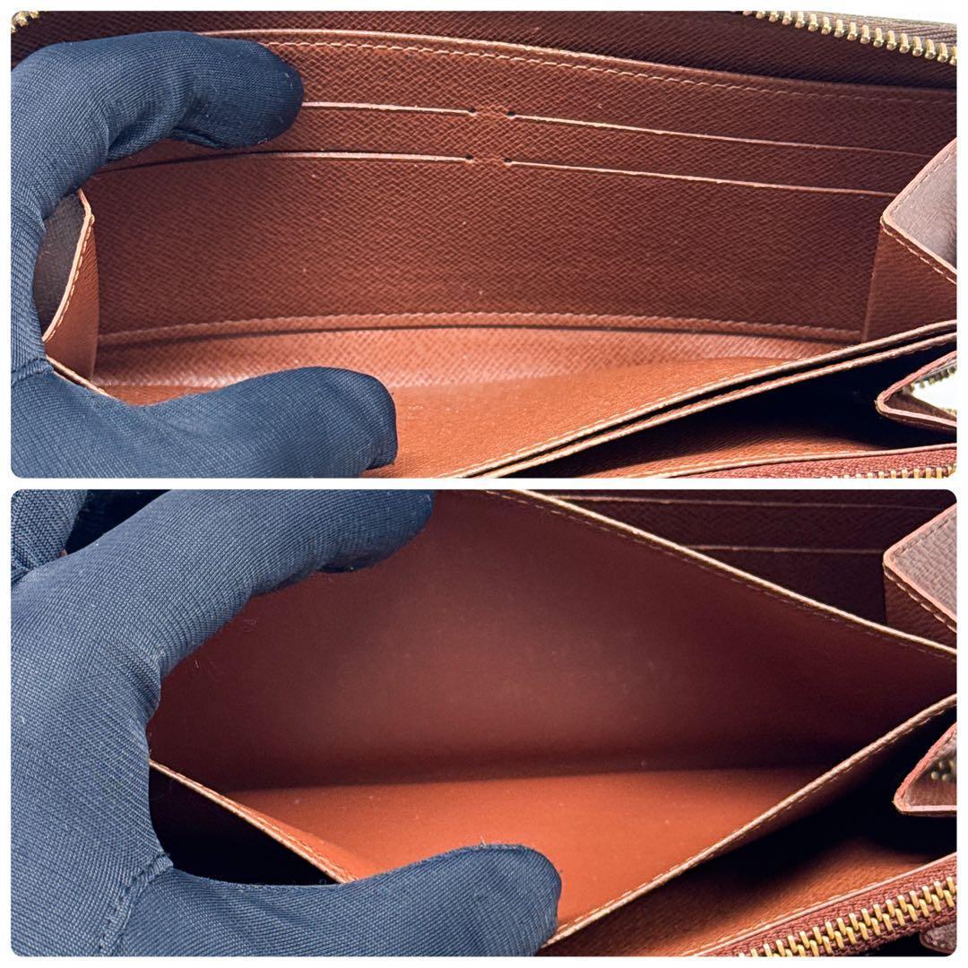 ルイヴィトン モノグラム ジッピーウォレット ブラウン 財布 茶色 ラウンド