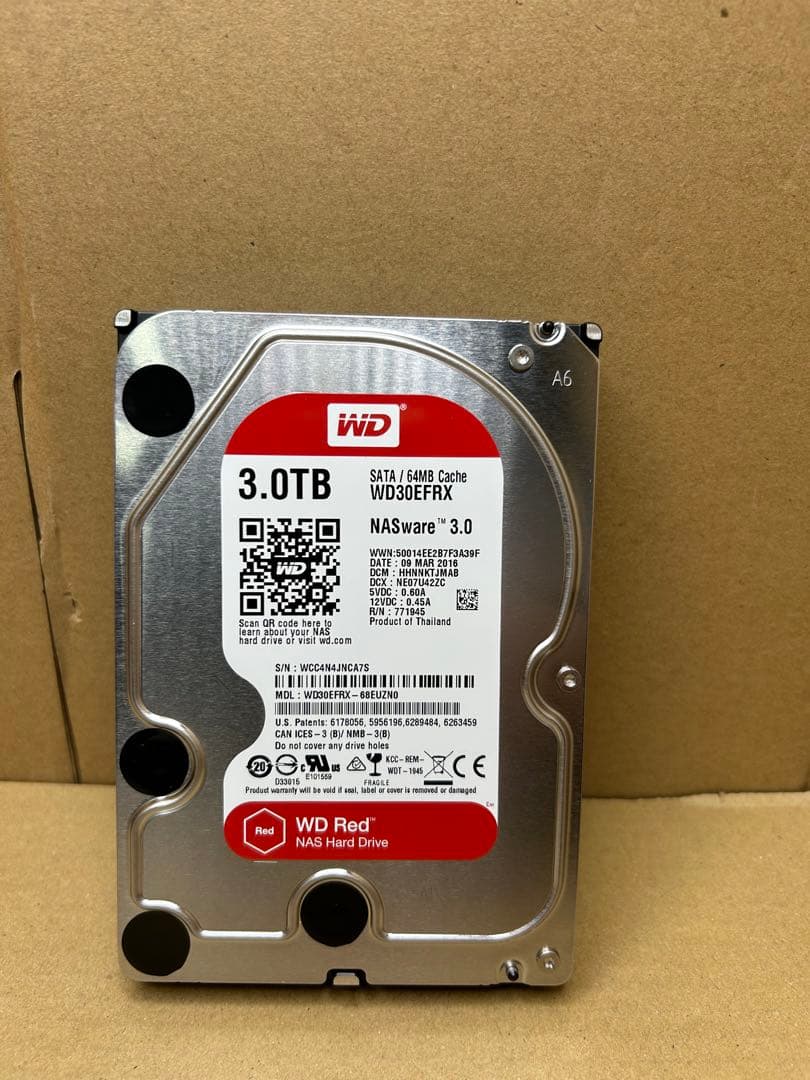 3TB Western Digital 3.5インチ　WD30EFRX