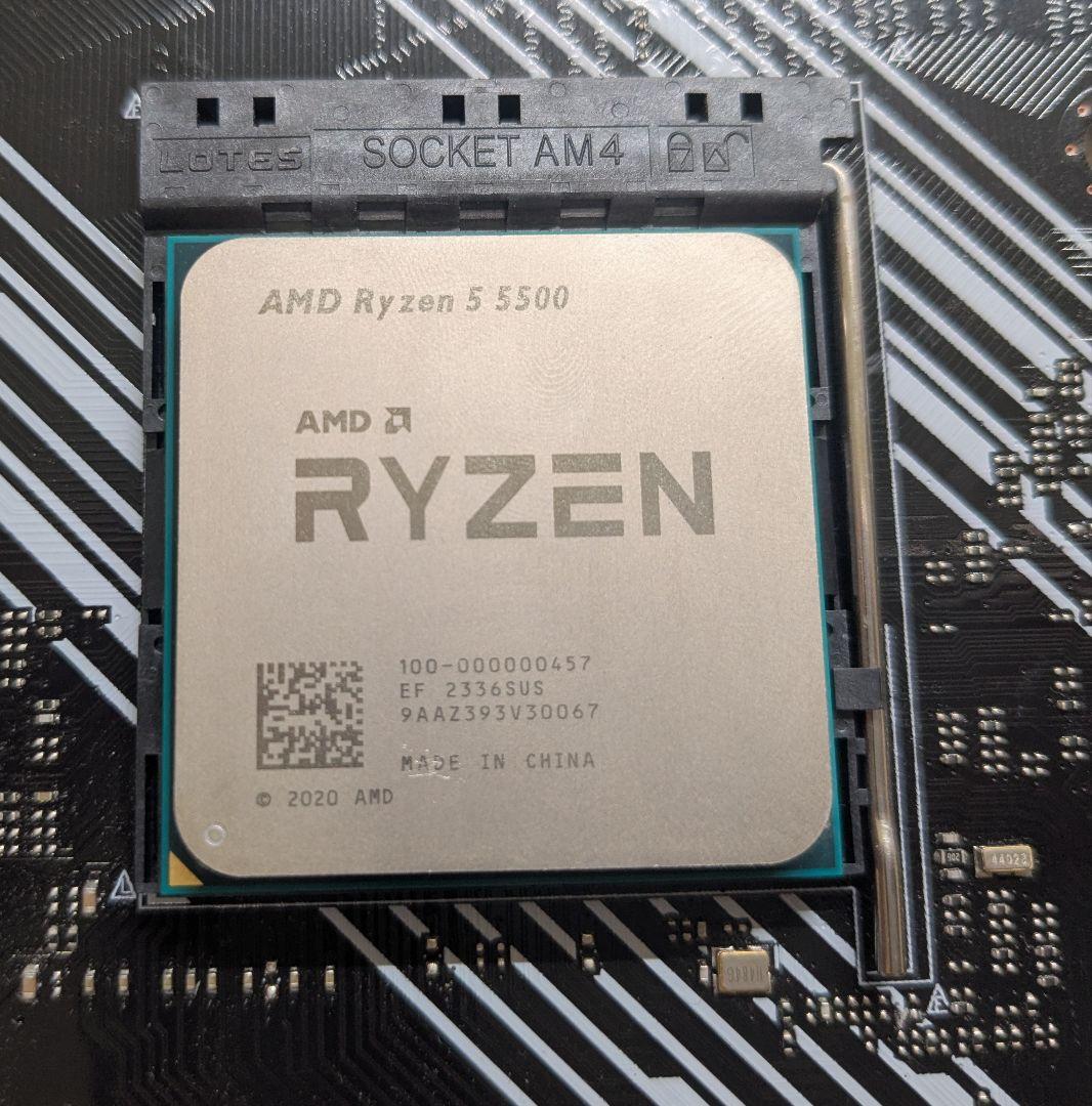 マザーボード ASUS PRIME A520M-K + Ryzen 5 5500