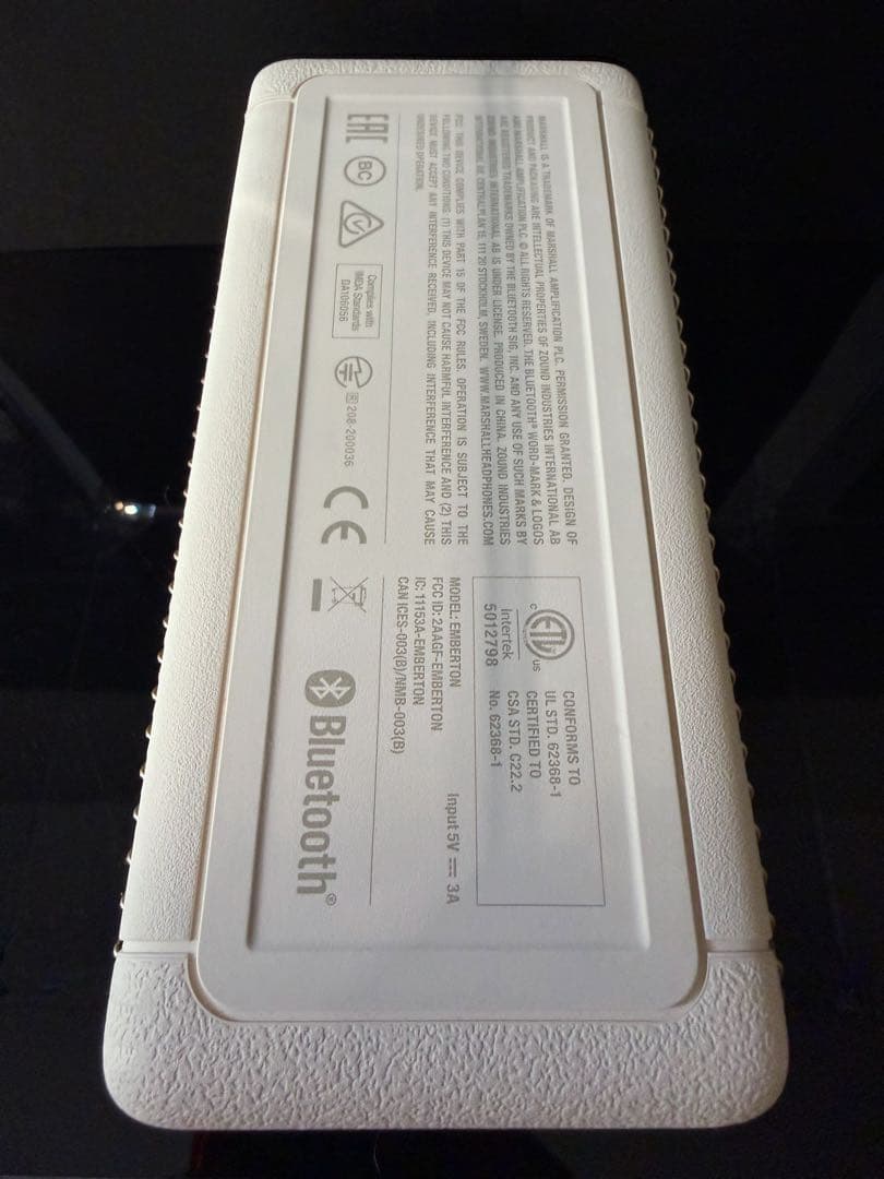 Marshall ワイヤレスポータブル防水スピーカー Emberton クリーム