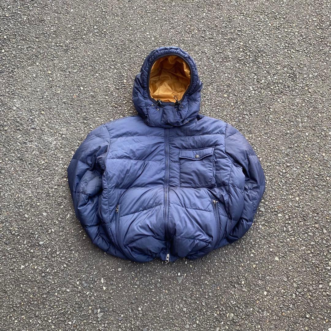 00's エディーバウアー パファージャケット グース ダウン ネイビー テック