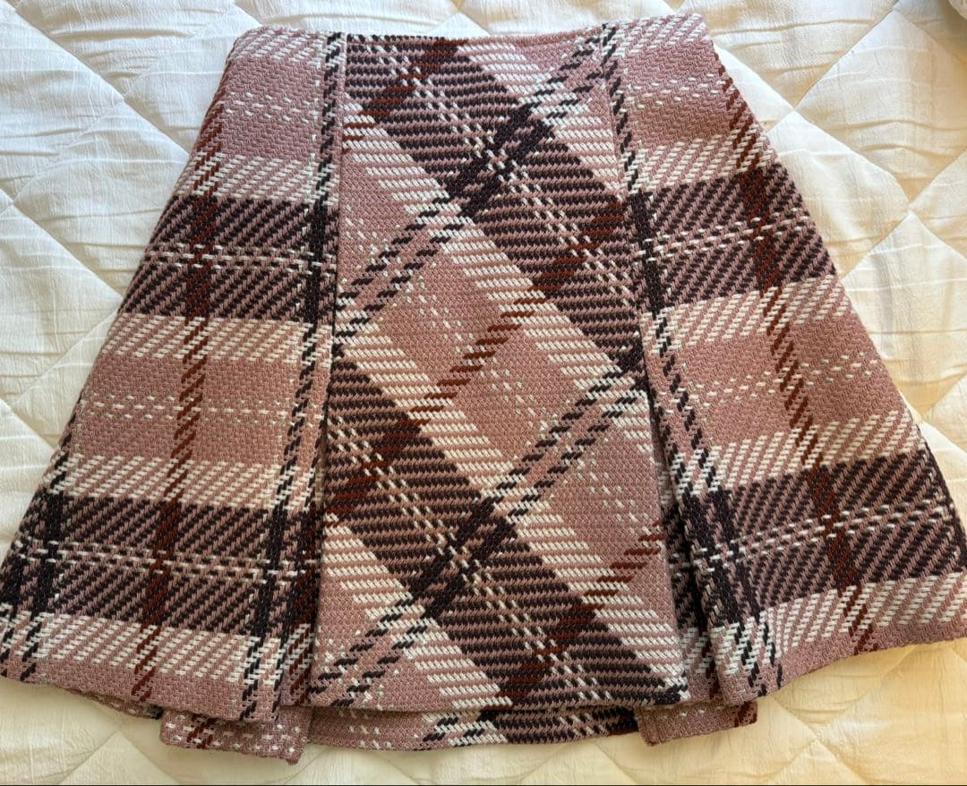 スナイデル　snidel ロービングチェックスカート　ピンク　0サイズ