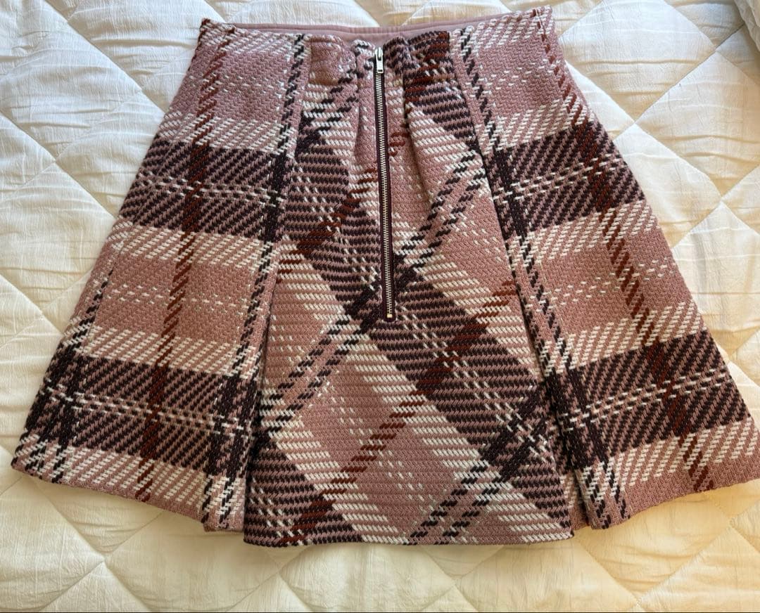 スナイデル　snidel ロービングチェックスカート　ピンク　0サイズ