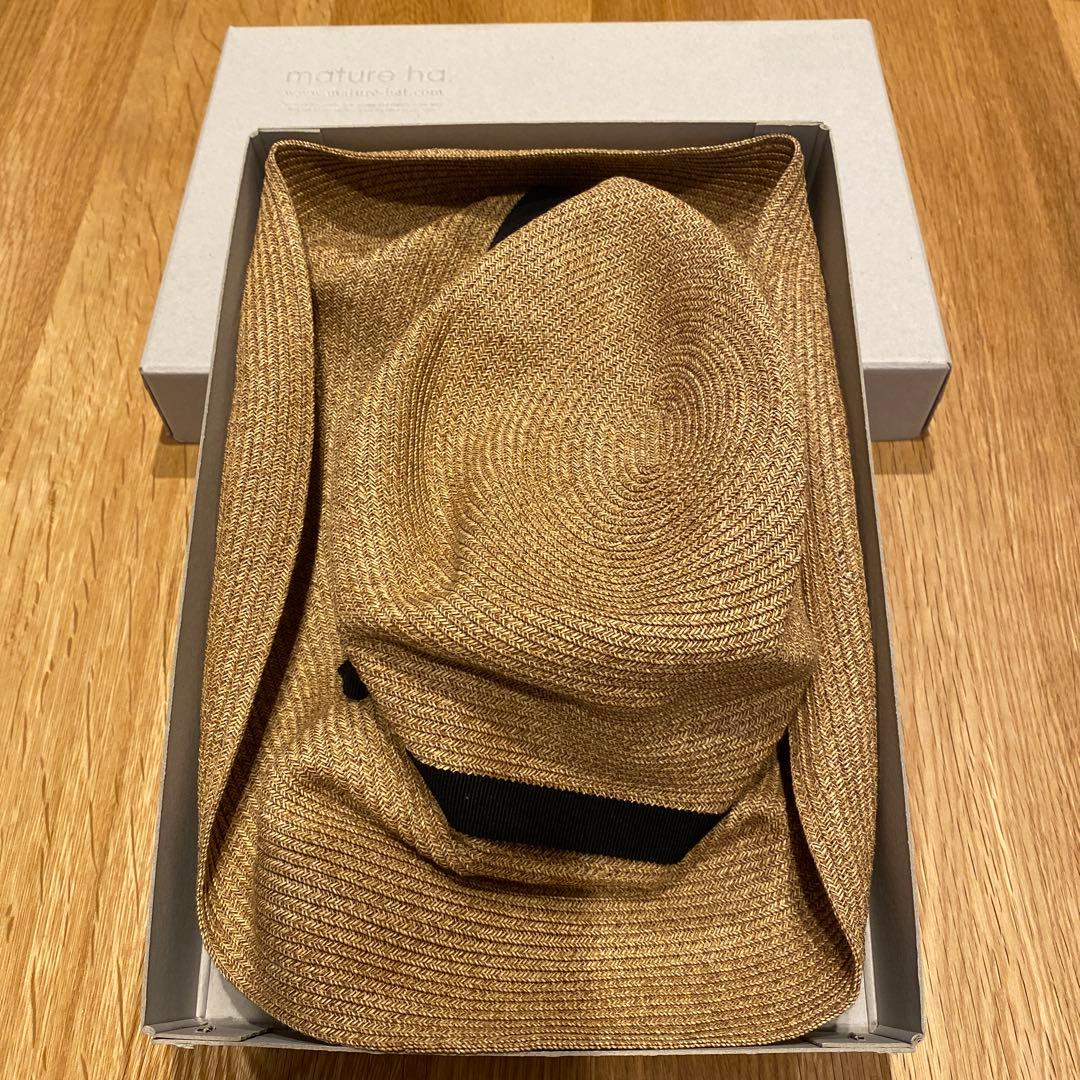 マチュアーハ　mature ha BOXED HAT 11cm 黒