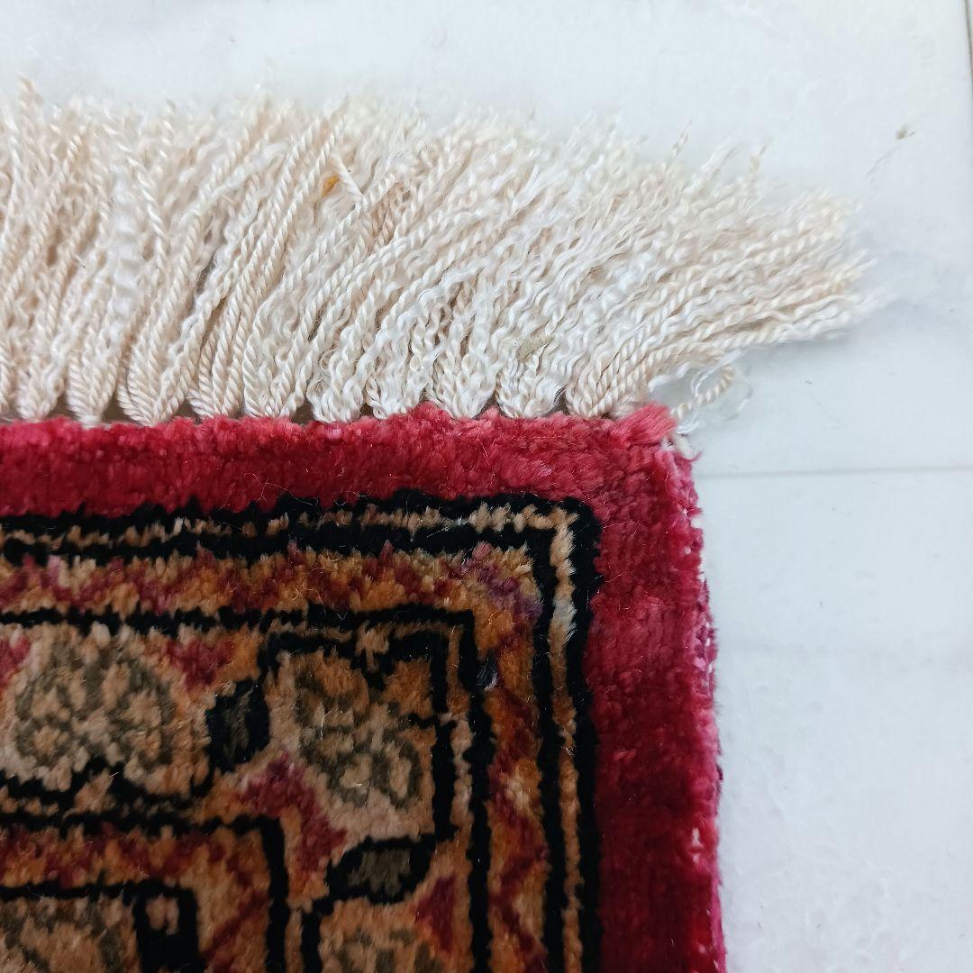 Y2512 ペルシャ絨毯 クム産 シルク 手織72万ノット 78×56㎝