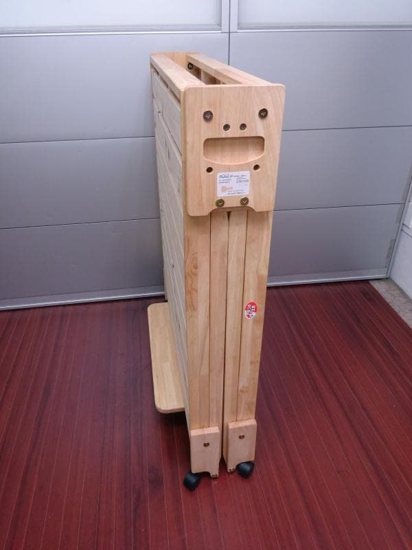 ①中居木工 折りたたみひのきスノコベッド ロータイプ シングル