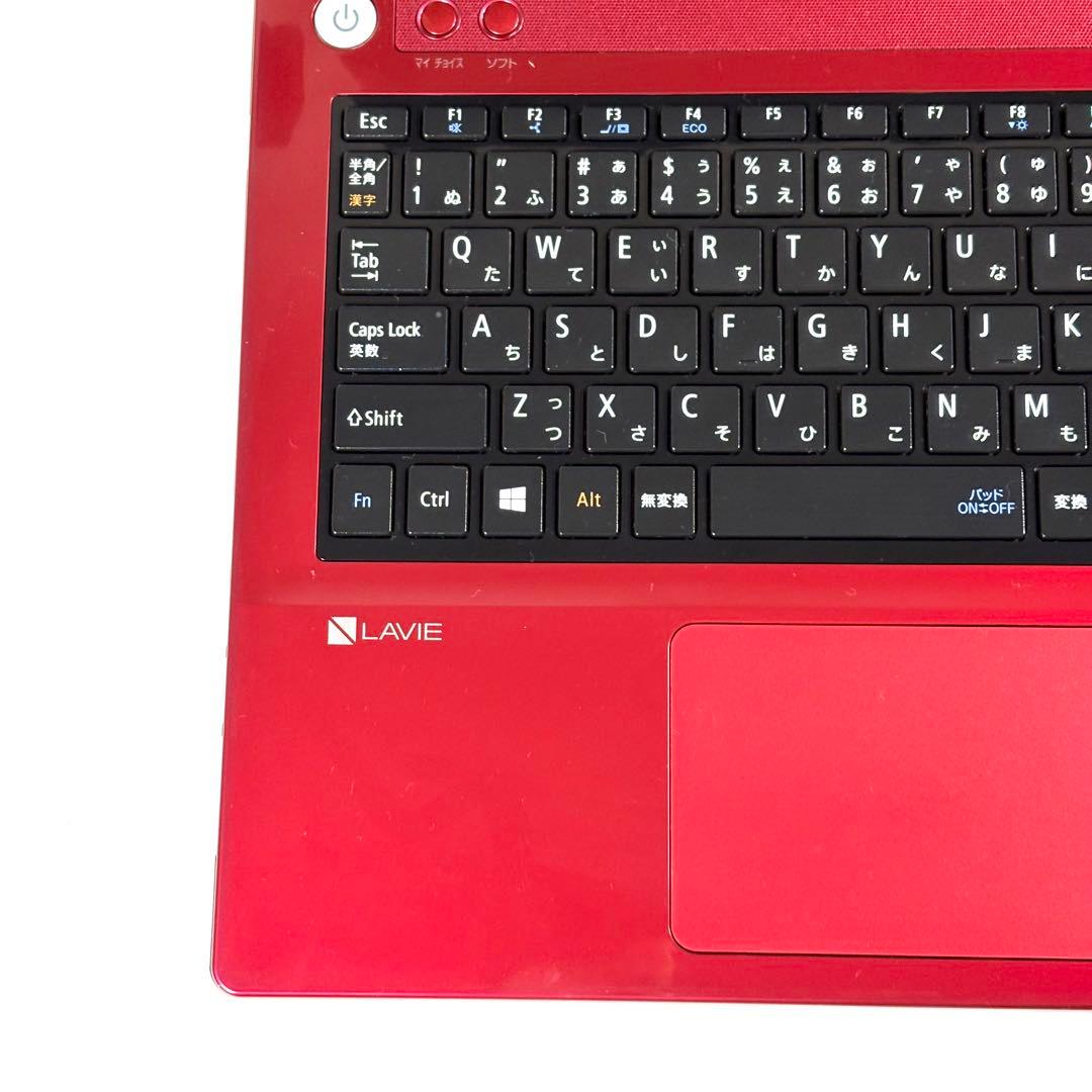 おしゃレッド✨新品SSD✨8GBメモリ✨ノートパソコン✨