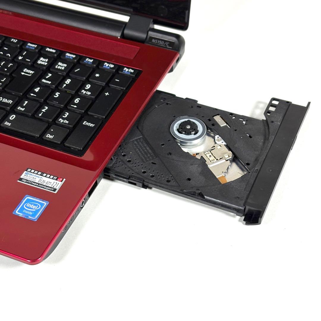 おしゃレッド✨新品SSD✨8GBメモリ✨ノートパソコン✨