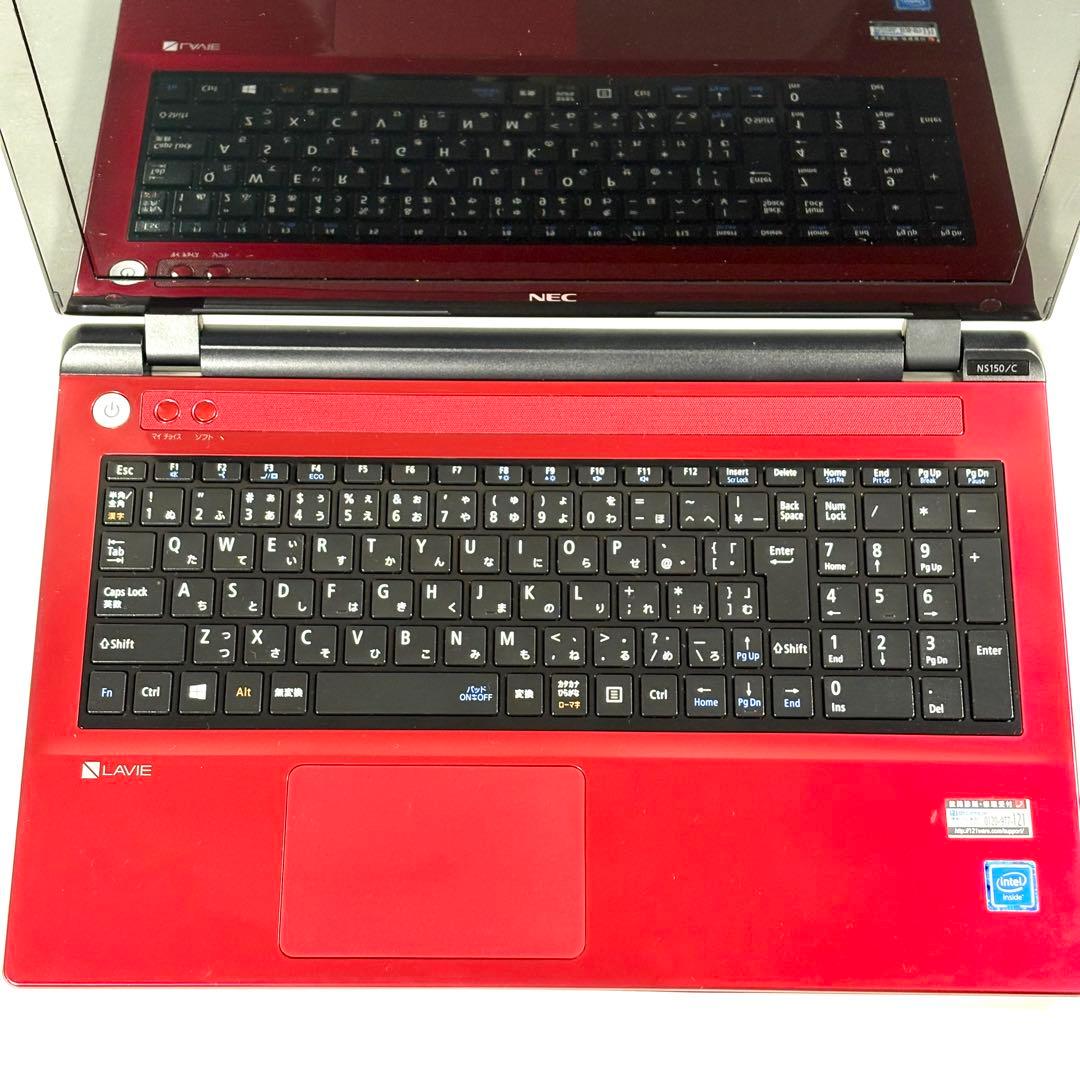 おしゃレッド✨新品SSD✨8GBメモリ✨ノートパソコン✨