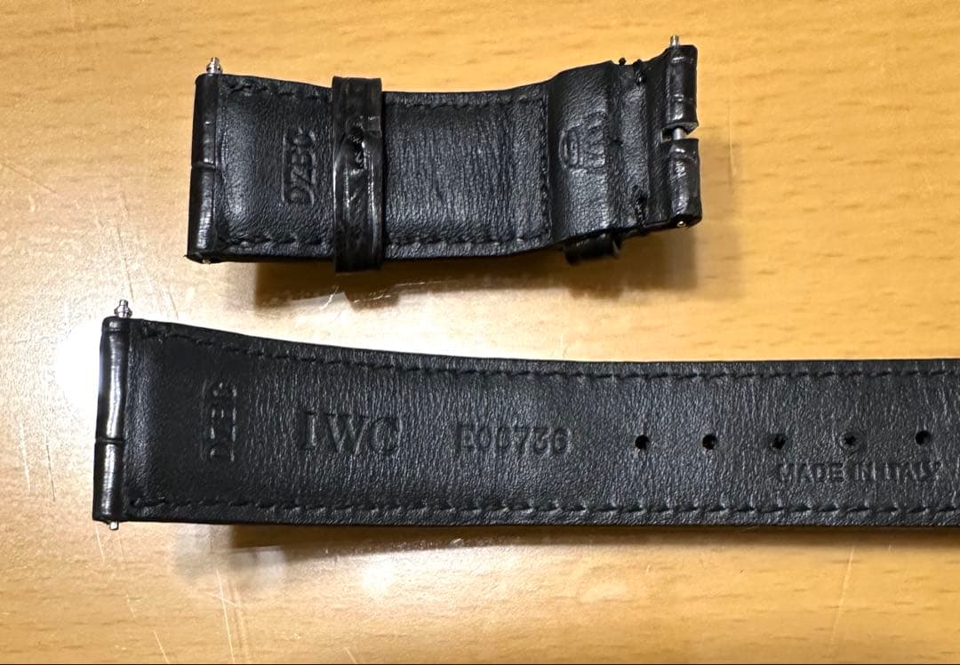 【値下げ】IWC 純正　ポルトギーゼ 黒/ブラック ベルト 20mm 18mm