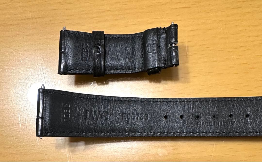 【値下げ】IWC 純正　ポルトギーゼ 黒/ブラック ベルト 20mm 18mm
