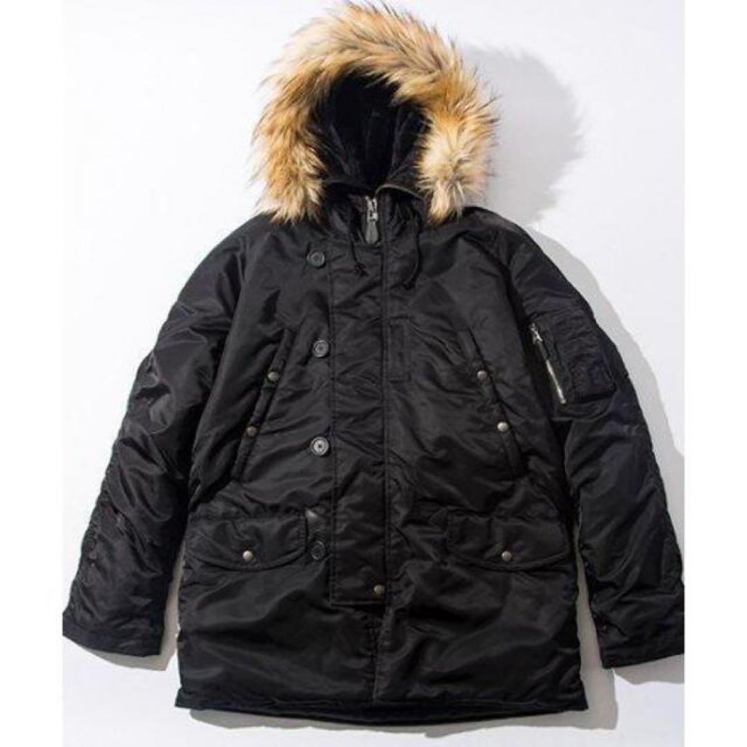 Subciety別注AVIREX N-3BサイズLブラック(MAー1)