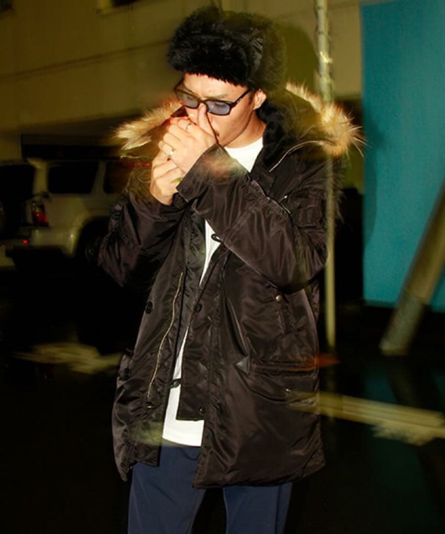 Subciety別注AVIREX N-3BサイズLブラック(MAー1)