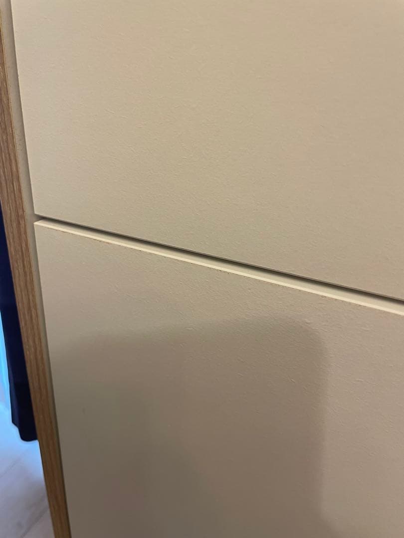 【LOWYA】ホワイト木製チェスト 5引き出し