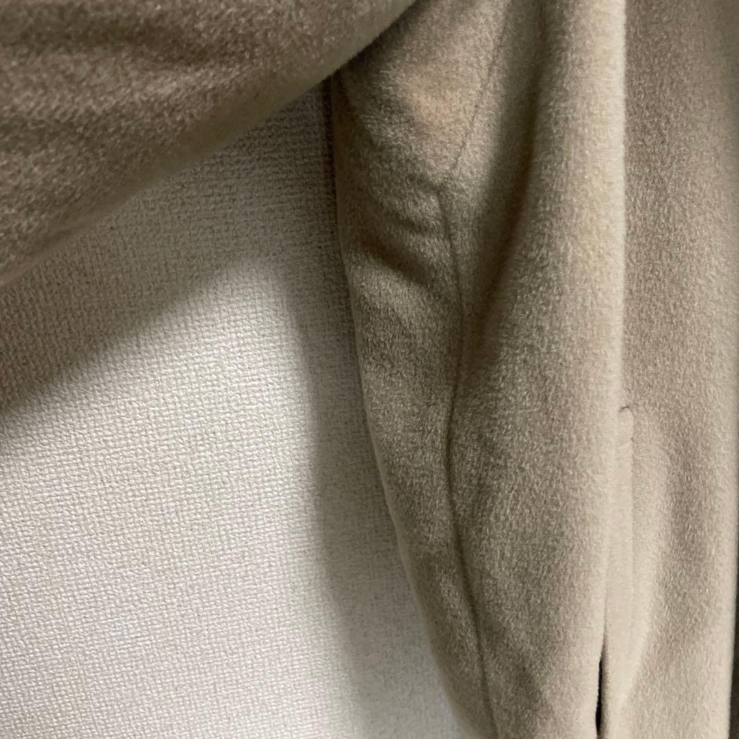 【GUCCI】フード付き ウールカシミヤ混コート ベージュ 42