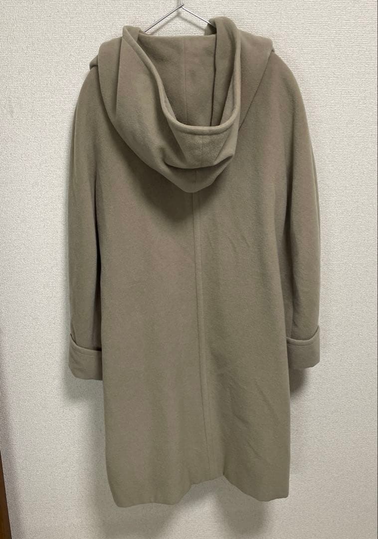 【GUCCI】フード付き ウールカシミヤ混コート ベージュ 42