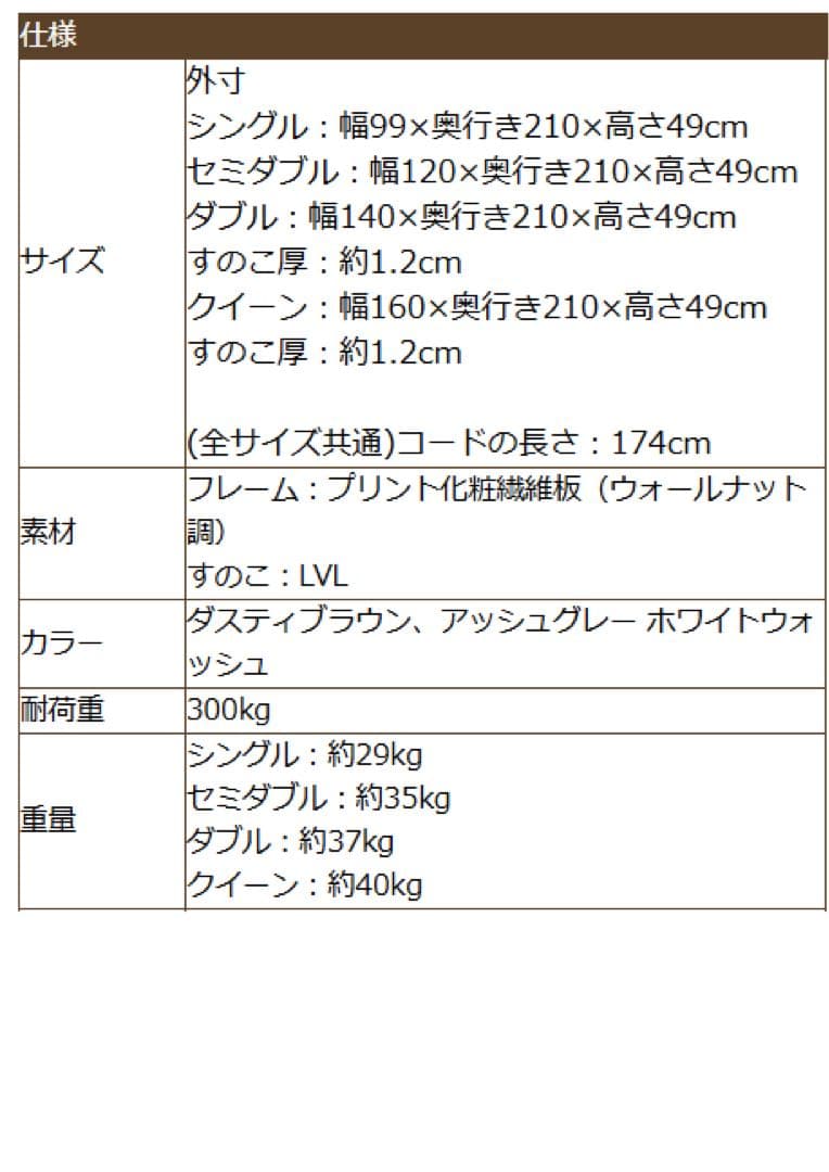 ローベッド　すのこ　ベッドフレーム単品（クイーンサイズ）