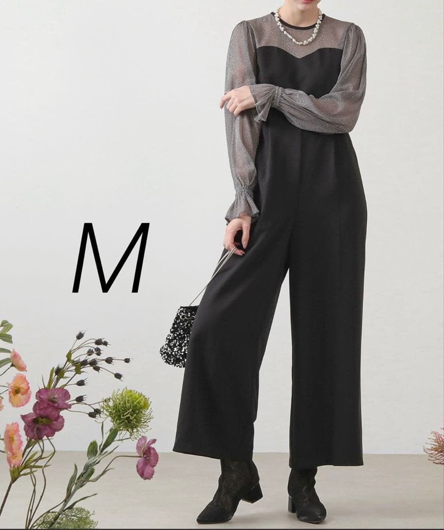 kana パーティー　パンツドレス　オケージョン　結婚式　黒