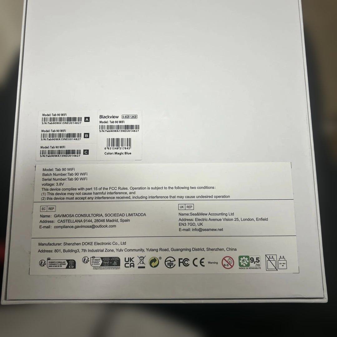 Androidタブレット本体 Blackview Tab 90 WiFi 128GB