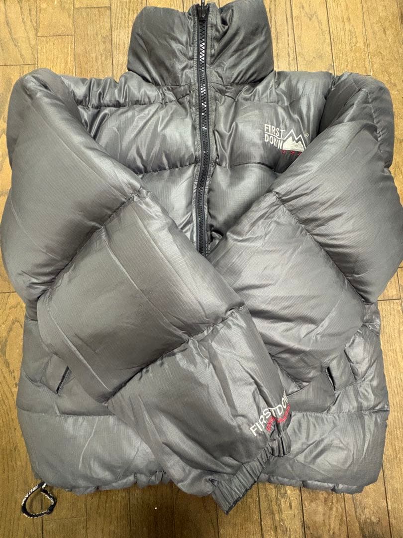 『 リバーシブル』FIRST DOWN ダウンジャケット Lグレー