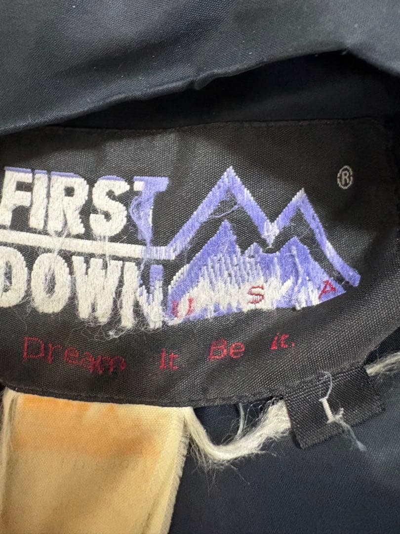 『 リバーシブル』FIRST DOWN ダウンジャケット Lグレー