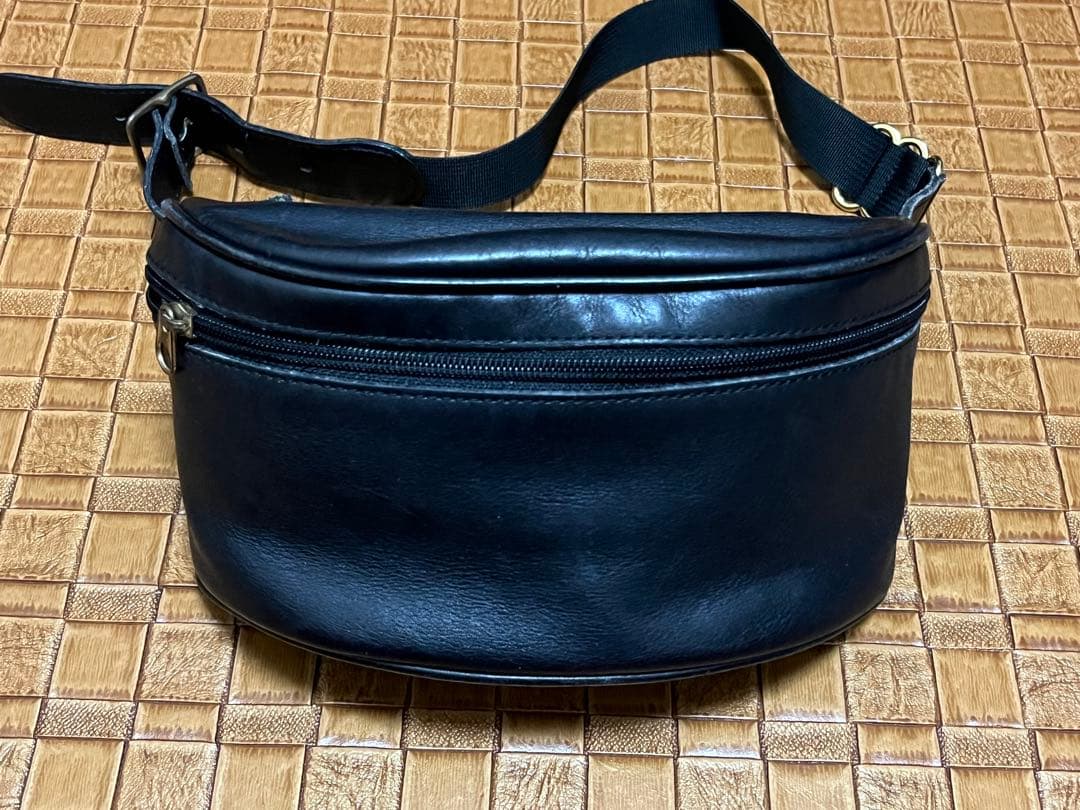 USA製　オールドコーチ　レザーウエストバッグ　/ブラック　本革　ヴィンテージ