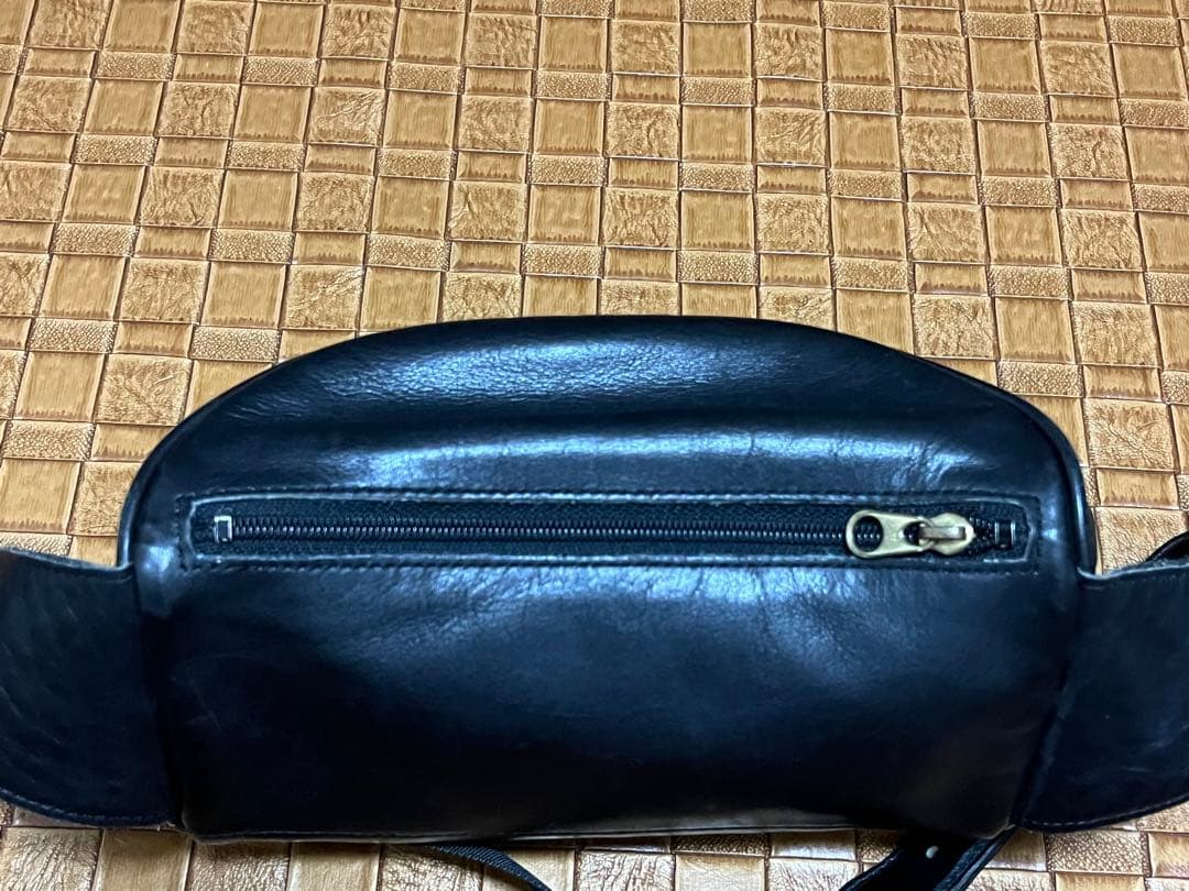 USA製　オールドコーチ　レザーウエストバッグ　/ブラック　本革　ヴィンテージ