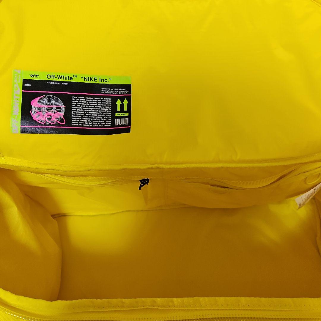 NIKE　Off-White 　イエロー ダッフルバッグ