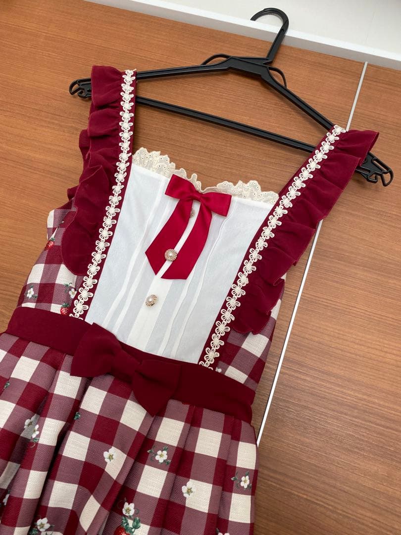 新品タグ付き★アクシーズファムkawaiiベリーズピクニックジャンスカワンピース