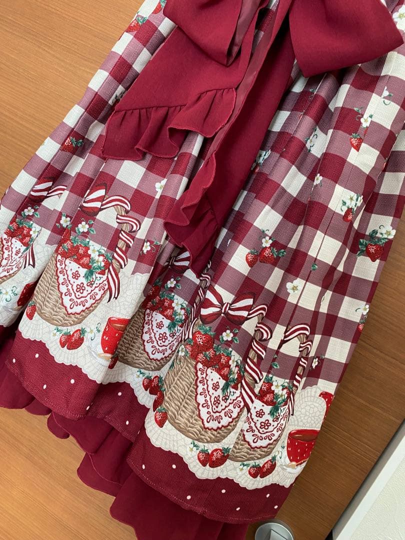 新品タグ付き★アクシーズファムkawaiiベリーズピクニックジャンスカワンピース