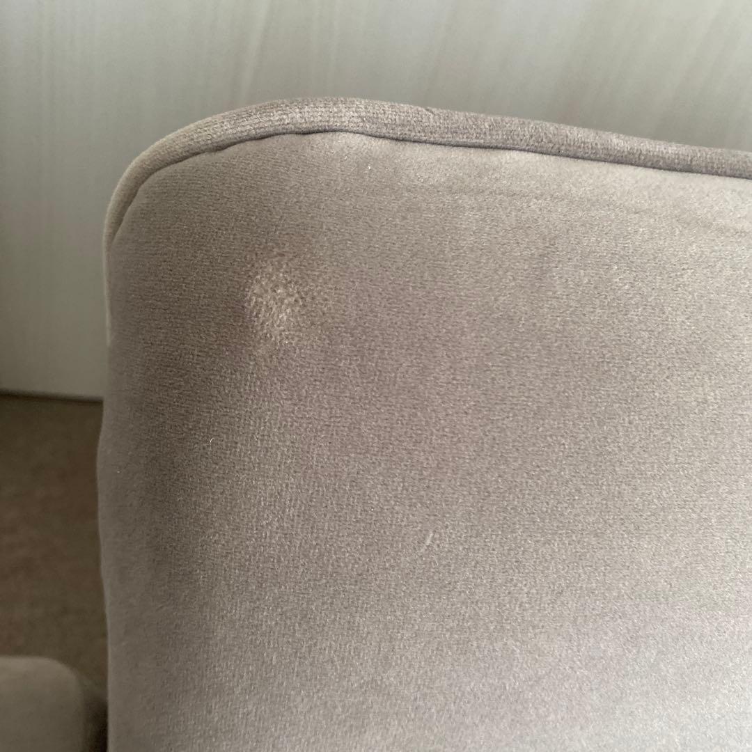 【値下げ】ベルベッド調　コンパクトソファ※カウチソファ部分のみ、オットマン別出品