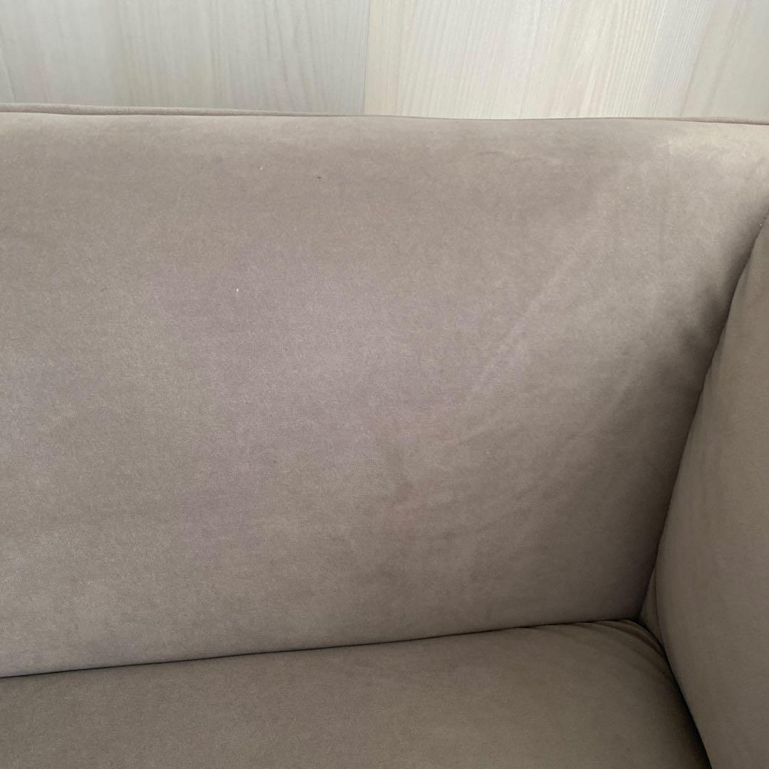 【値下げ】ベルベッド調　コンパクトソファ※カウチソファ部分のみ、オットマン別出品