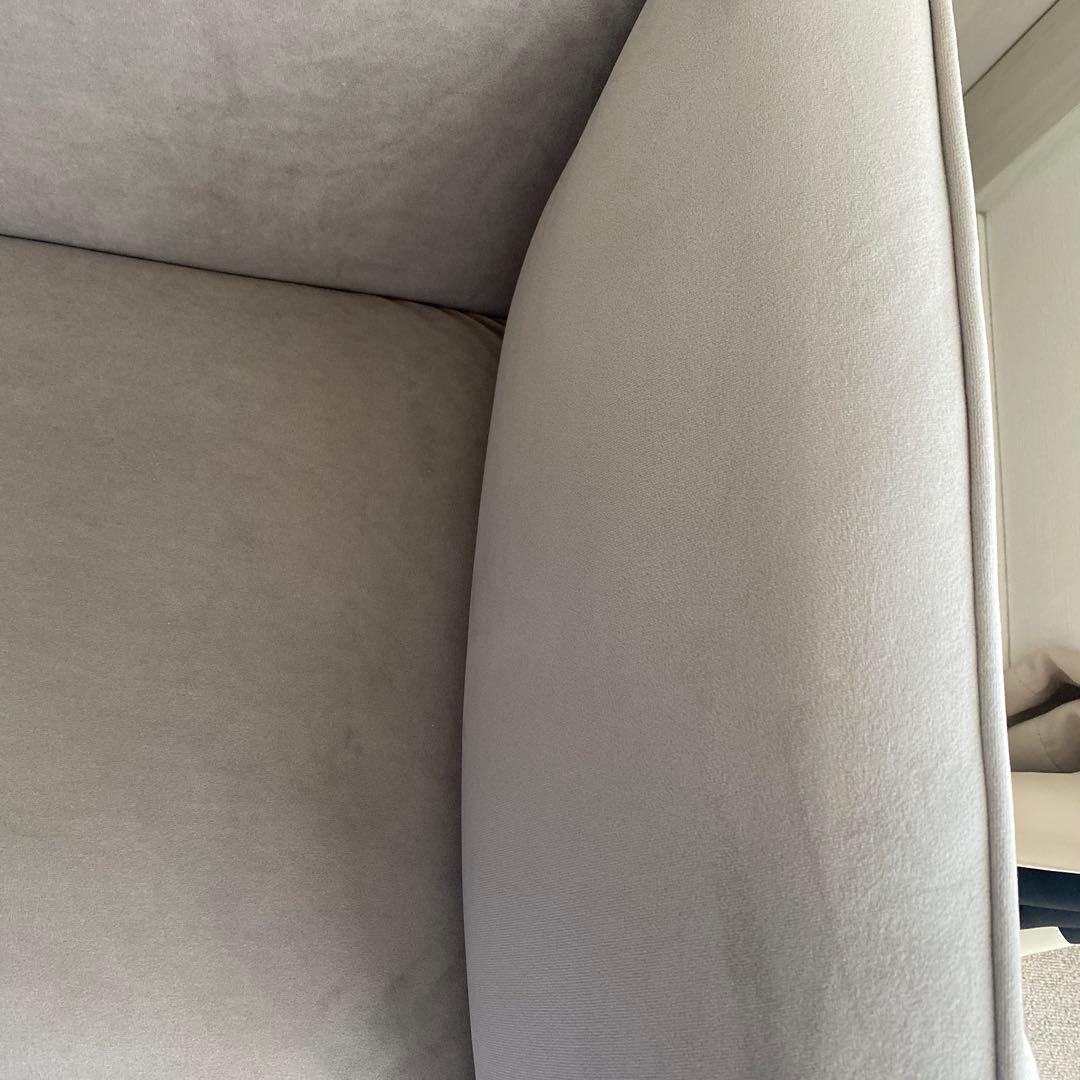 【値下げ】ベルベッド調　コンパクトソファ※カウチソファ部分のみ、オットマン別出品