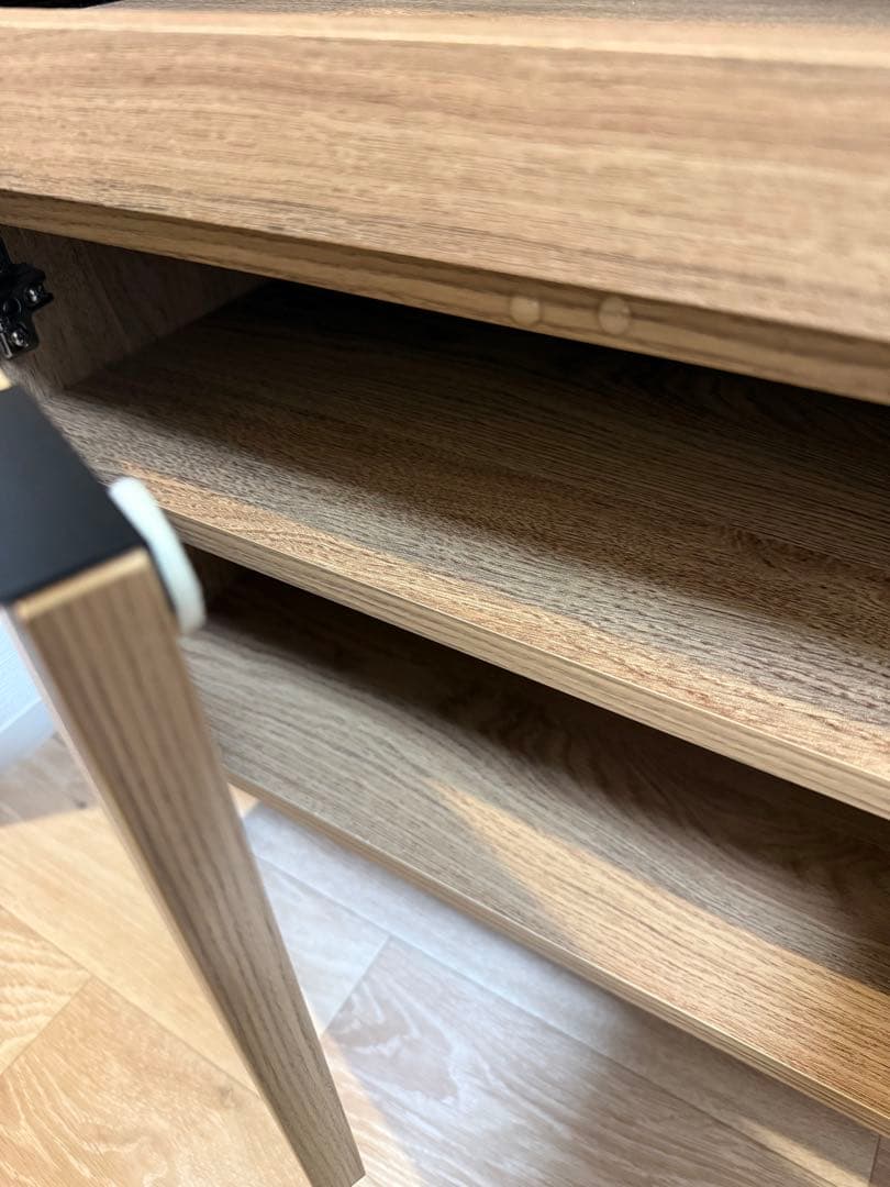 【12月28日までの出品】LOWYA キッチンカウンター　幅90 ラタン調