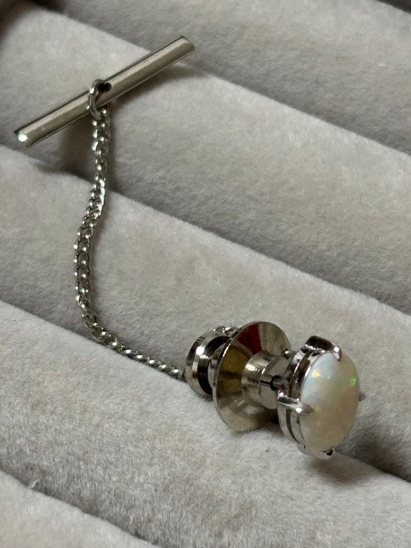 オパール オーバルカットネクタイピン ビンテージ