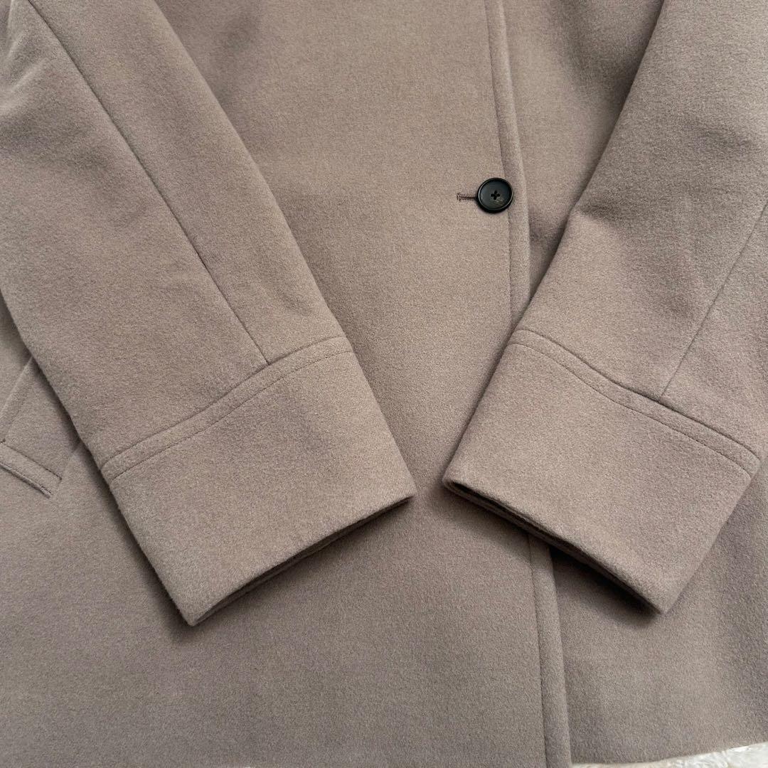 グリーンレーベル SENTDALE WOOL スタンドカラーミドルコート モカ