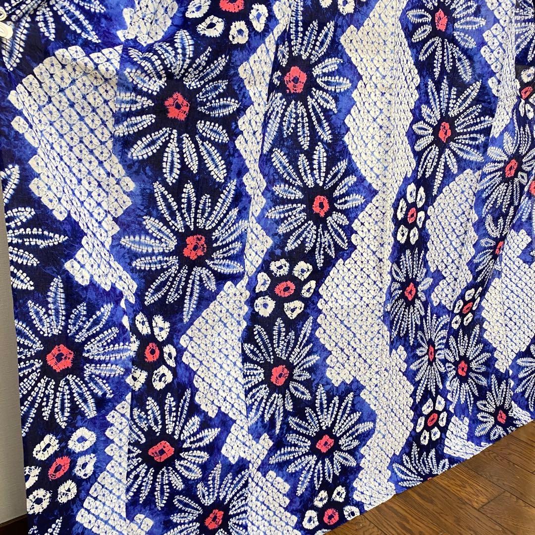 鳴海有松絞り トールサイズ身丈172cm 浴衣 未使用 綿100%