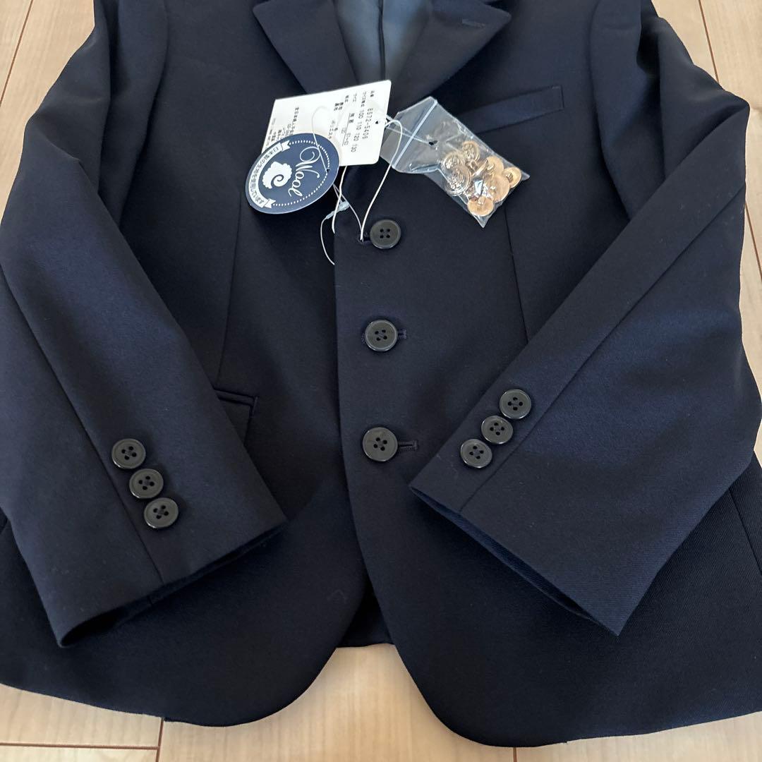ジャケット　ウール　濃紺　お受験面接　120 新品　フォーマル　男の子　ブレザー