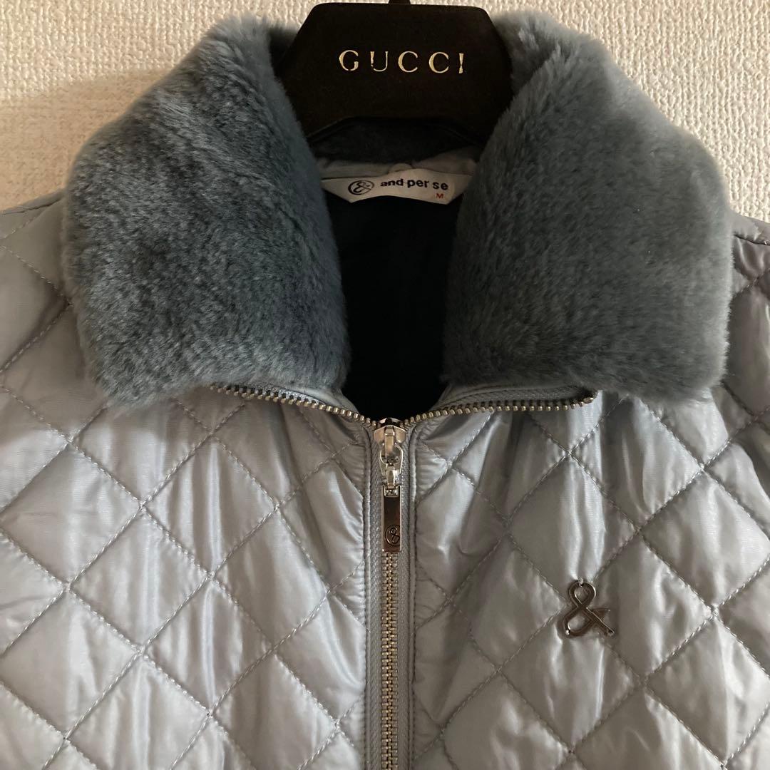 and per se キルティングロングベスト　ワンピース　M