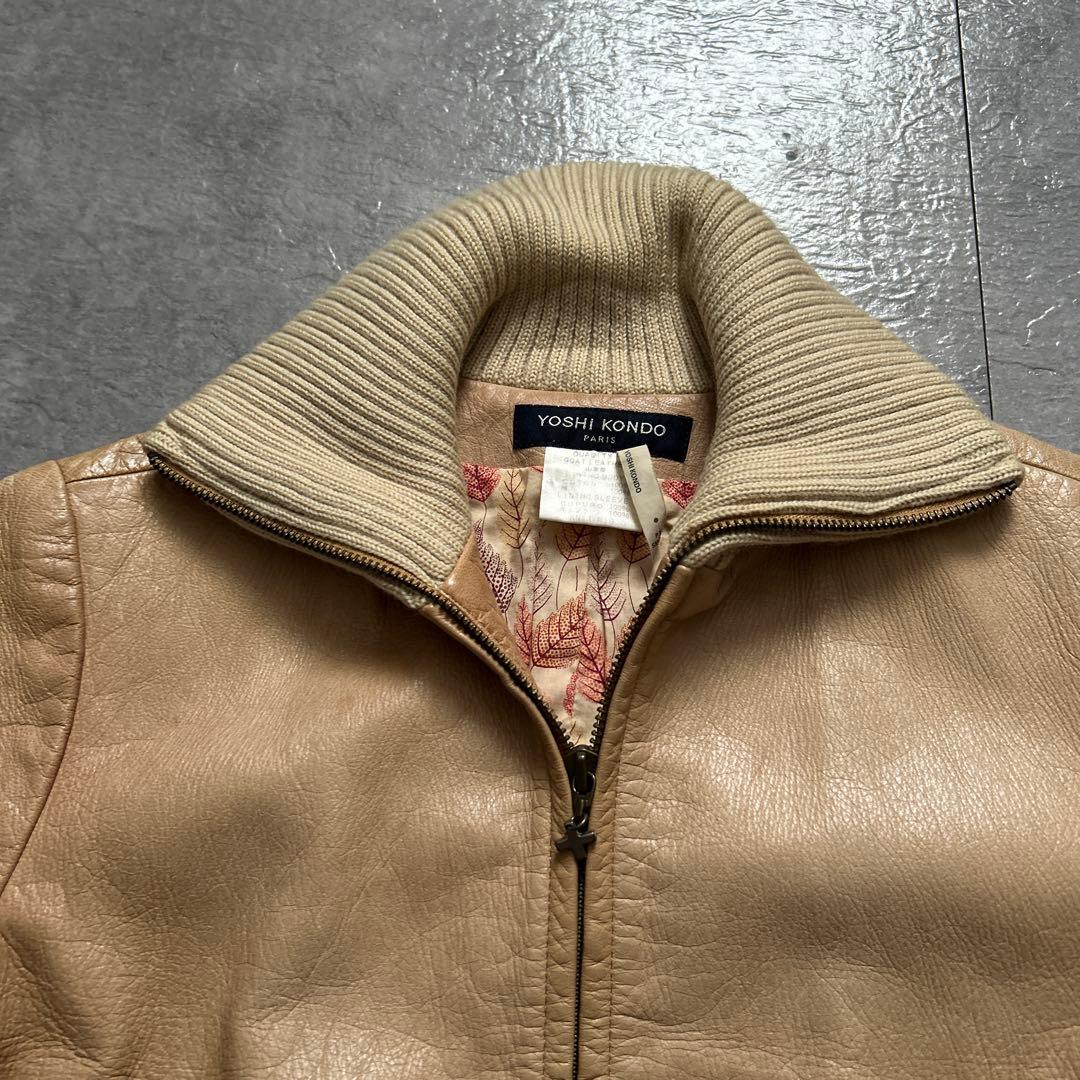YOSHI KONDO 山羊皮ゴートレザージャケット ブルゾンSサイズ