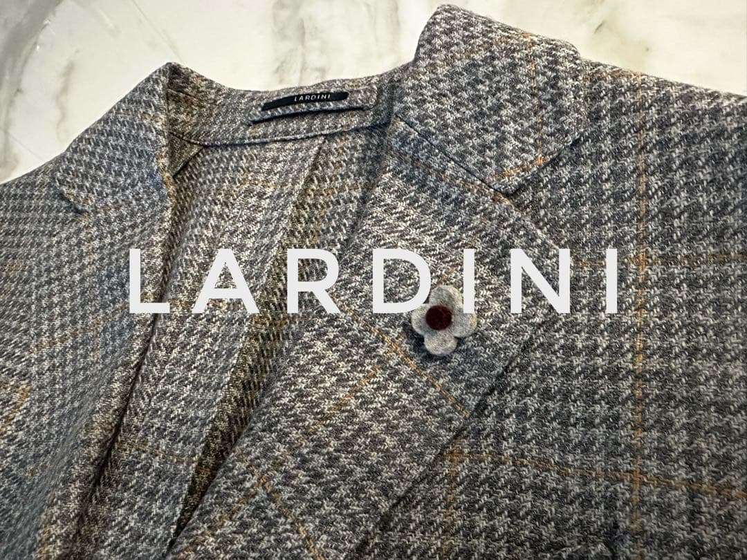 【美品】LARDINI ラルディーニ テーラードジャケット グレー 46
